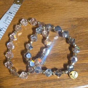 Erimish Pink and Silver Crystal Bracelet